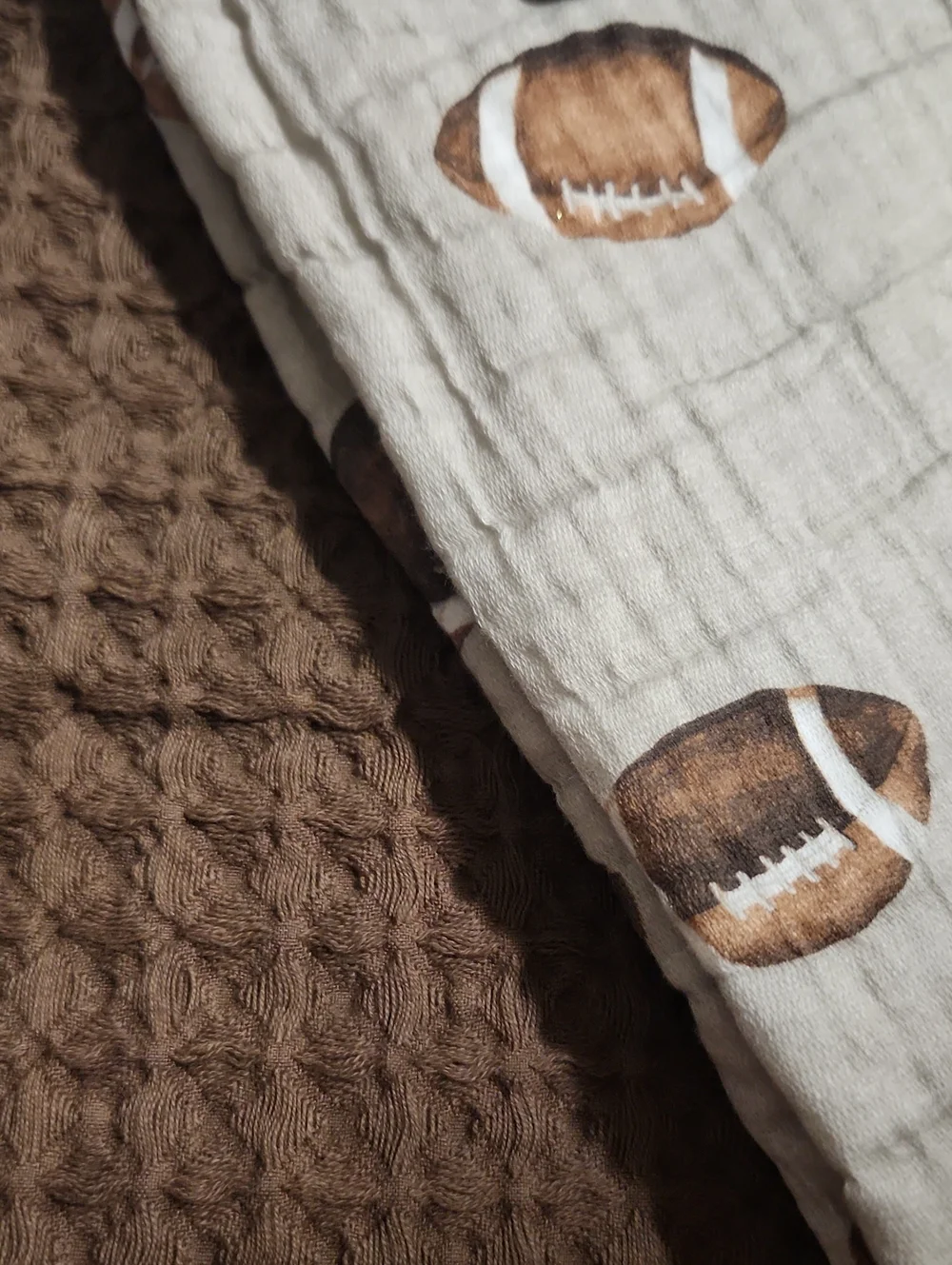 Brooks Brothers Set Of 3 100% Cotton Football Print Kitchen Towels